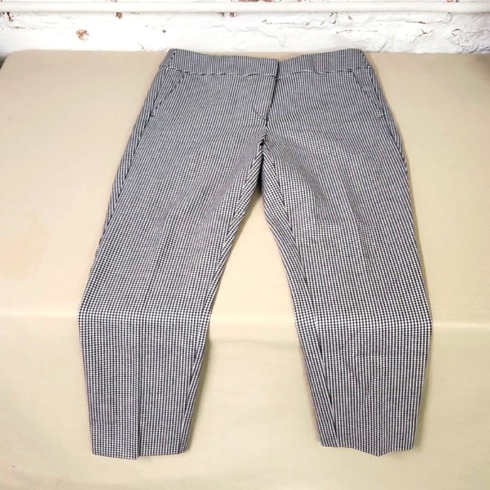 Loft Size 8 Black and White Checked Trousers